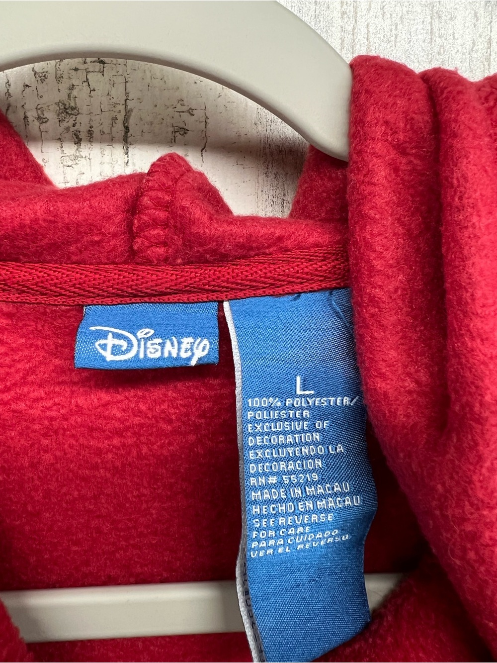 Disney Mickey Red Fleece 1/4 Zip Pullover Womens Large - Picture 5 of 7